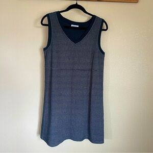 Fresh Produce Vintage Cotton Athleisure Dress M Navy Stripe Beachy Nautical Vibe